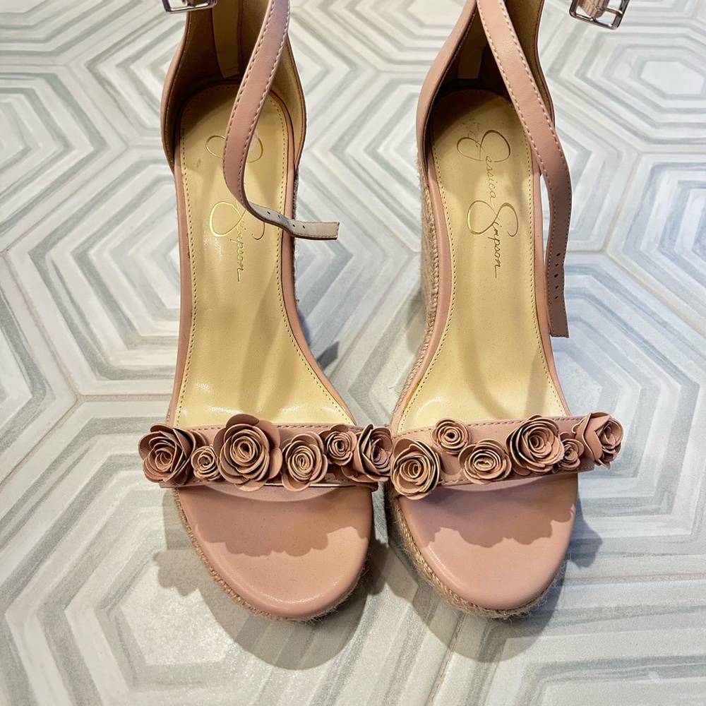 Jessica Simpson Blush Floral Heels